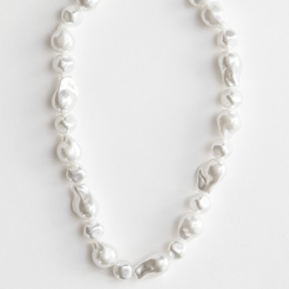 &OtherStories Organic Pearl Bead Necklace